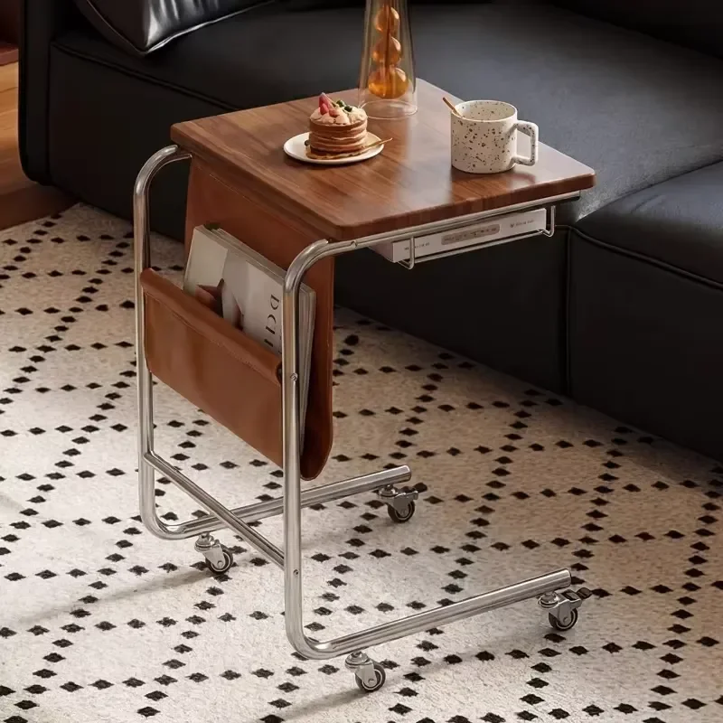 Antique Style Folding End Table Modern Luxury Living Room Shelf Creative Removable Side Table Coffee Desk Pliante Furniture