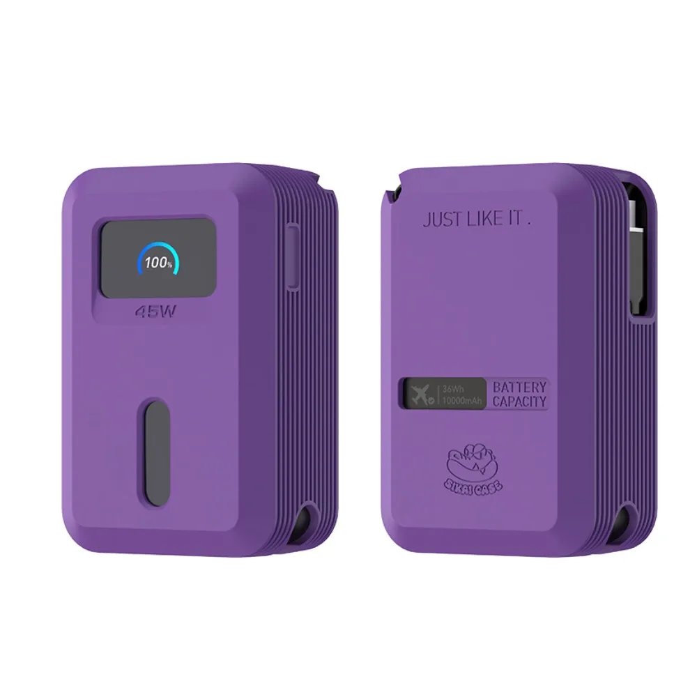 Shockproof Silicone Case Soft Dustproof Protective Cover Portable A1638 Protective Case for Anker S1 45W Power Bank 10000mAh