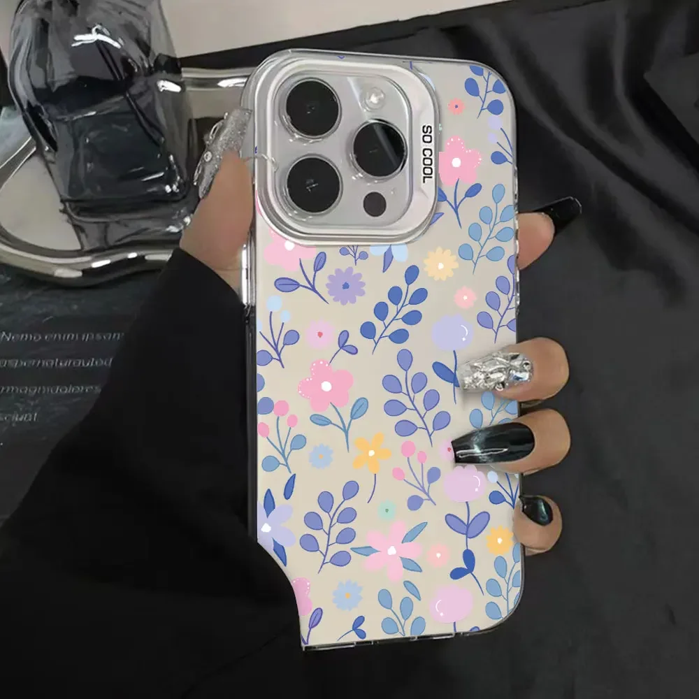 For Huawei Honor X6B X8B X7B X9B X50i X9A X8A Case Shockproof Protecto Phone Cases For Honor X7A Silvery Fashion Flower Cover
