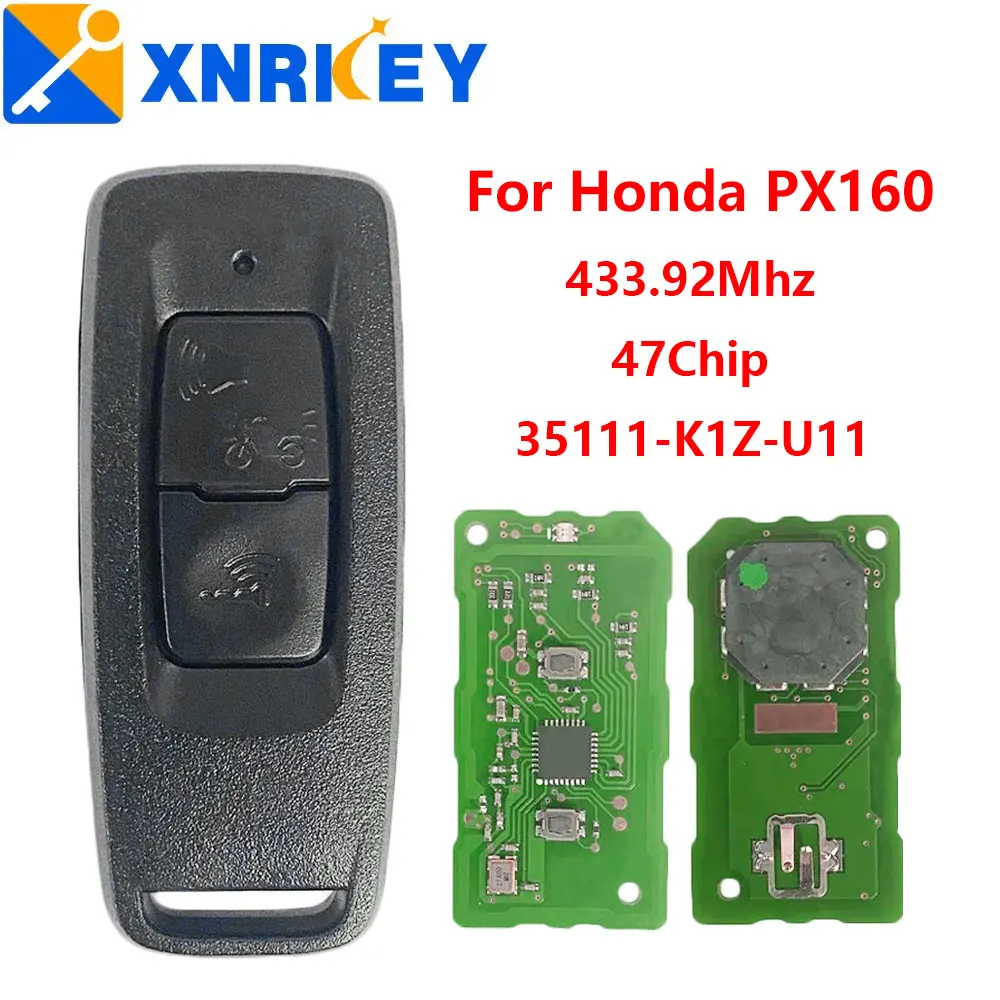 

XRNKEY For Honda PCX PCX160 Motorcycle Remote Key 2 Button 433.92MHz 47 Chip FCCID 35111-K1Z-U11/ 35111-K1Z-U11-M11