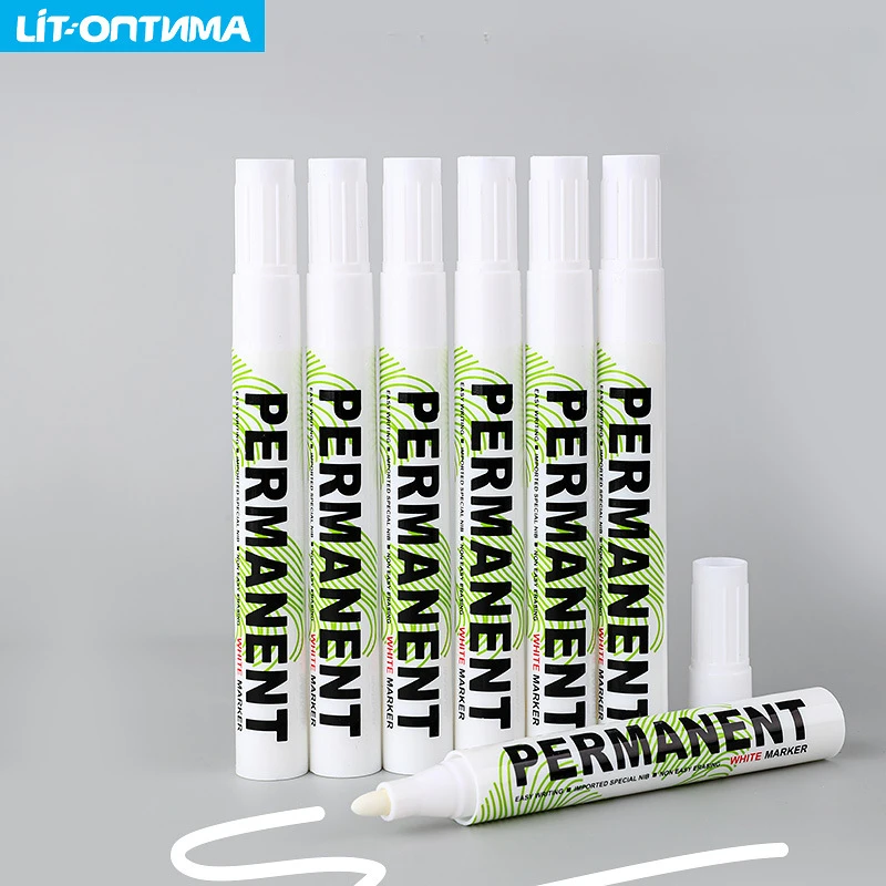 

5pcs/Set White Marker Pen Graffiti Pens Waterproof Permanent Tire Painting Notebook Tyre Tread Oily Environmental Pen