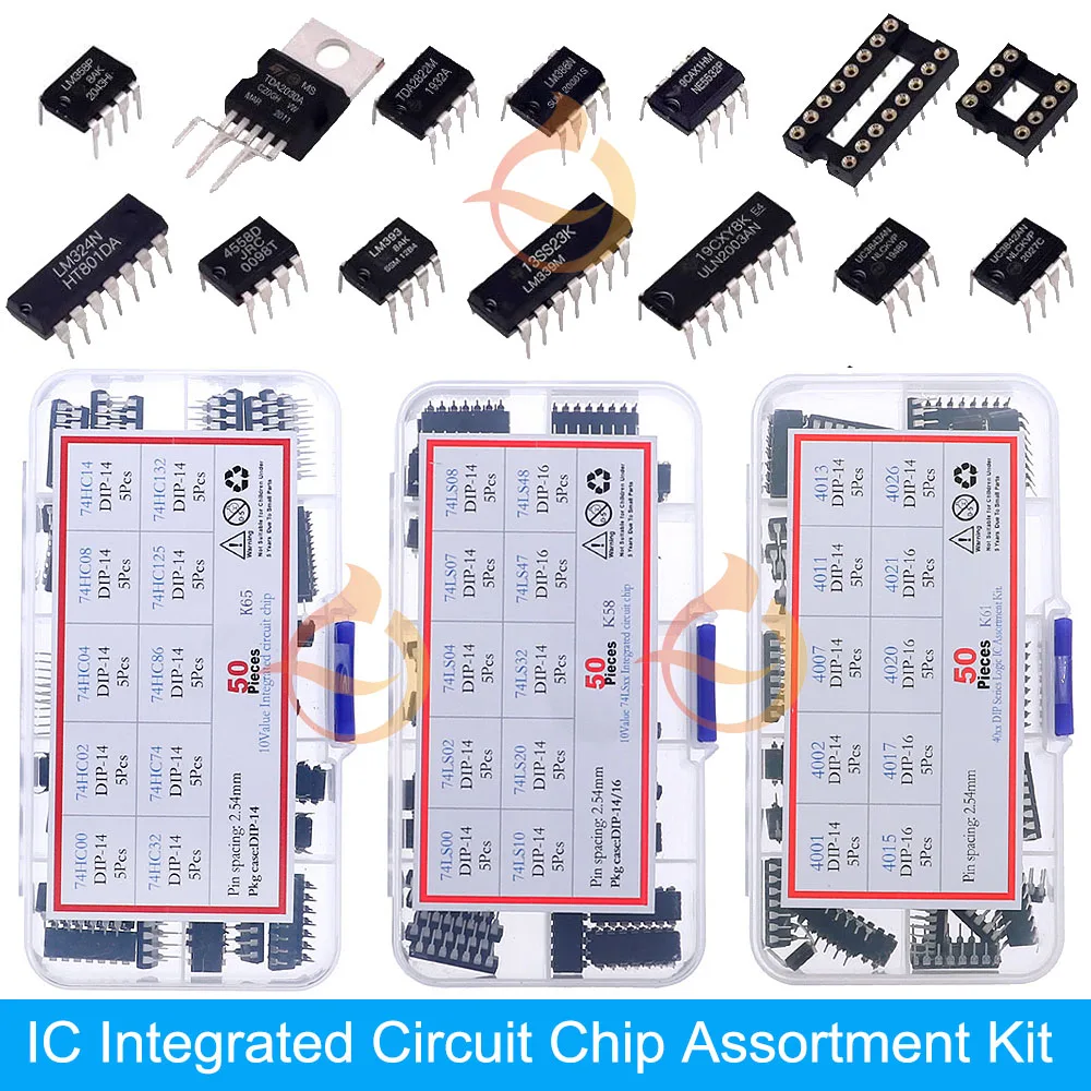 Układ scalony zestaw asortymentowy DIP SMD seria 74HCXX 74LSXX CD4000 Common CMOS logika IC zestaw gniazd DIY Mix Pack
