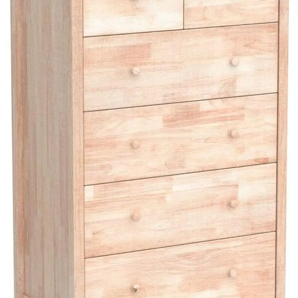 업그레이드된 천연 목재 높은 서랍장, 러스틱 스타일과 넉넉한 수납 서랍