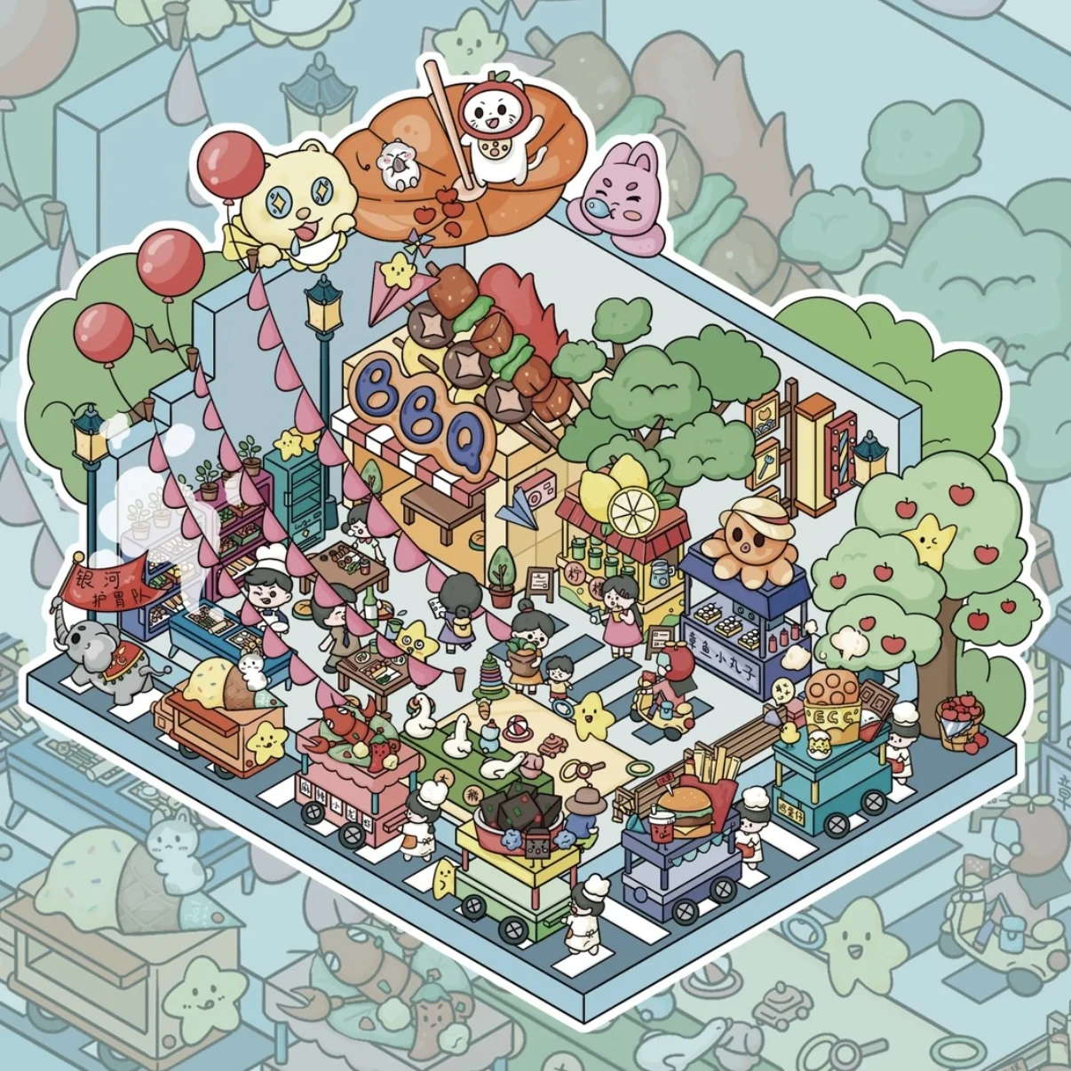 ผู้จําหน่ายถนนธีมสติกเกอร์แนวนอน 3 มิติ, การซ้อนแบบโปร่งใส, สติกเกอร์แนวนอนขนาดเล็ก, ฉากห้องโดยสาร 3 มิติ DIY