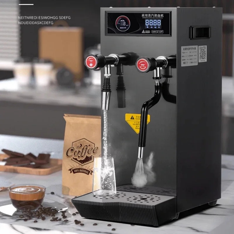Electric Milk Foamer Commercial Steam Milk Frother Boiling Water Machine Smart Temperature Control Coffee Milk Foam Machine