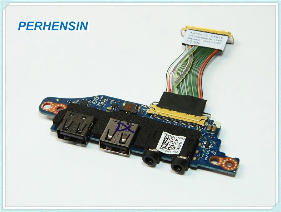 0T981T FOR DELL Alienware 17 R3 USB Audio Port IO Board+CABLE CHB02 AAP20 LS-B758P T981T 100% Perfect Work