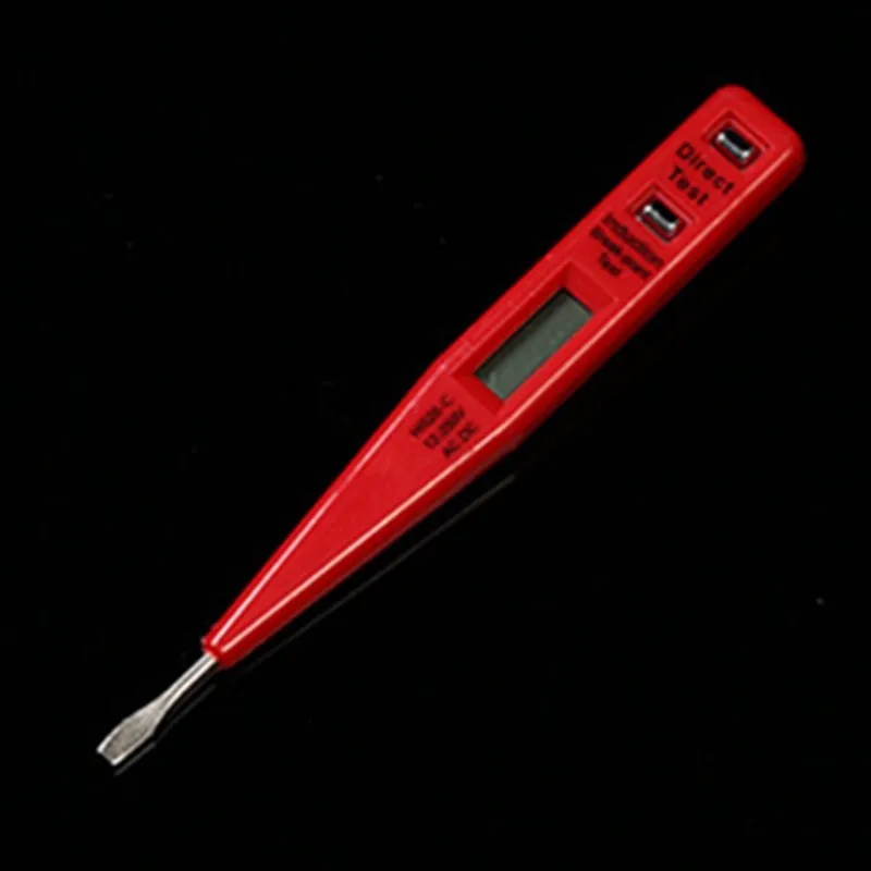 1PC New Electric Indicator Voltage Meter Tester Pen Digital Voltmeter 12V-250V AC/DC Power Outlet Detector Sensor Tester Pen