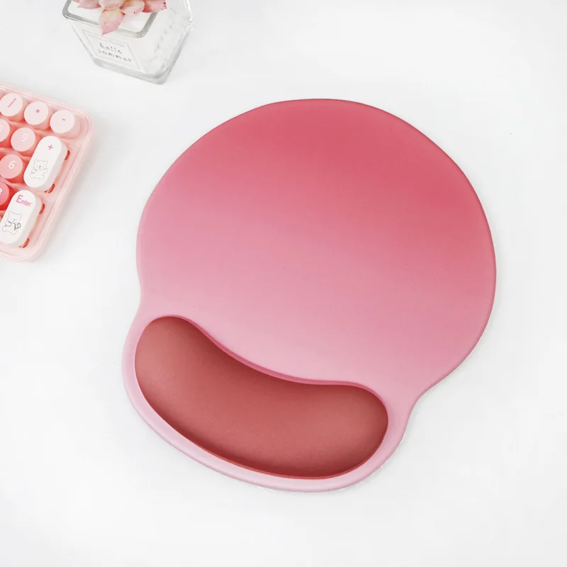 Pink Purple Silicone Wrist Rest Mouse Pad High-Value Desk Mat for Office Gaming Girls 10 Pattern Options