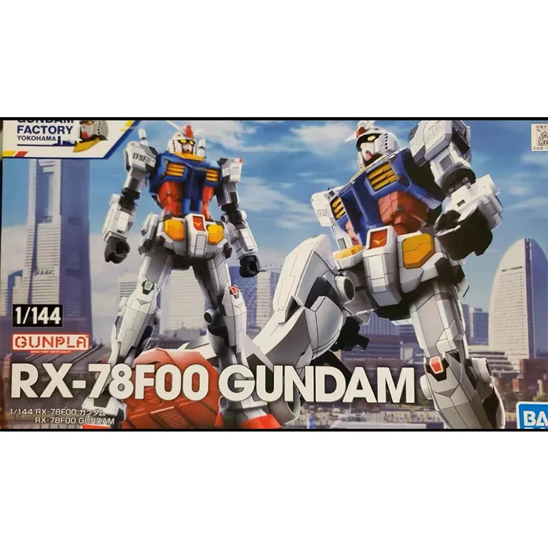 Original Genuine HG 1/144 RX-78F00 GUNDAM GFY Limit Yokohama Bandai Anime Model Toys Action Figure Gifts Collectible Ornaments