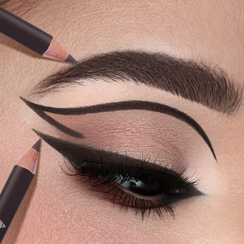 Wodoodporny Czarny Brązowy Eyeliner w Płynie Microblading Kredka do Brwi Trwały Matowy Tatuaż Brwi Makijaż Tint do Brwi Poprawiający Wygląd Kosmetyk