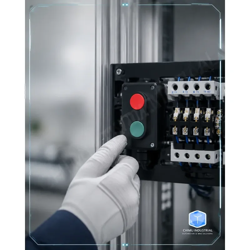 【CHIMU INDUSTRIAL】 LA4-2H 2 Position Dual Control Start Stop Push Button Switch Box Automatic Reset