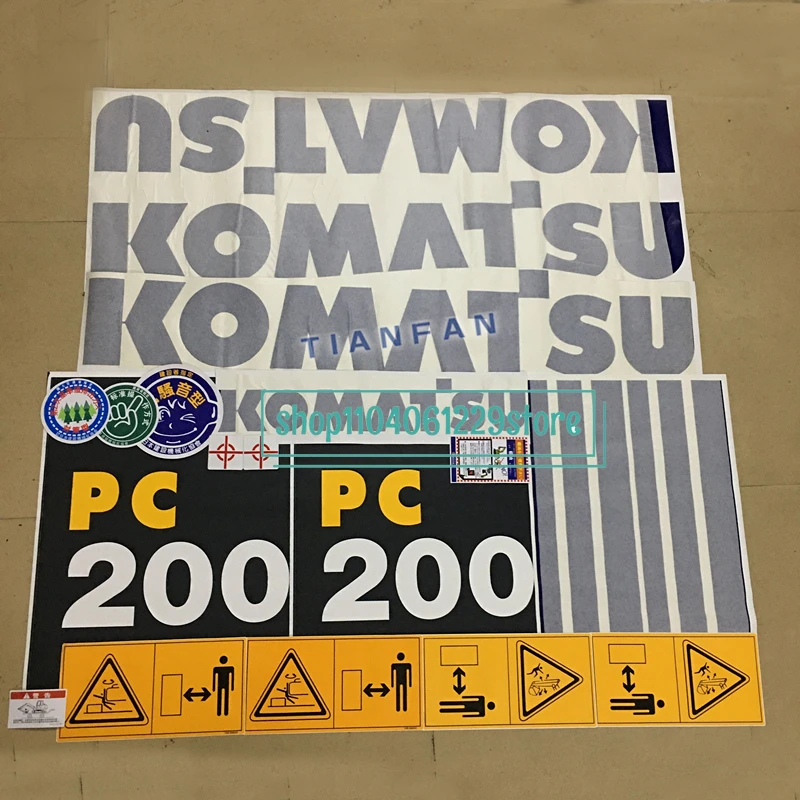 For Komatsu excavator whole car sticker logo PC200/210/220/350/400/450-7 accessories car logo