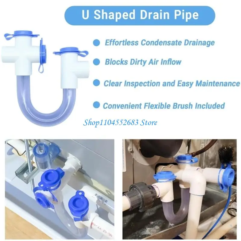 

Y6GD PVC Clear U Trap Condensate Drain U Bend 3/4inch Standard Condensate Trap for Air Conditioners Easy to Install
