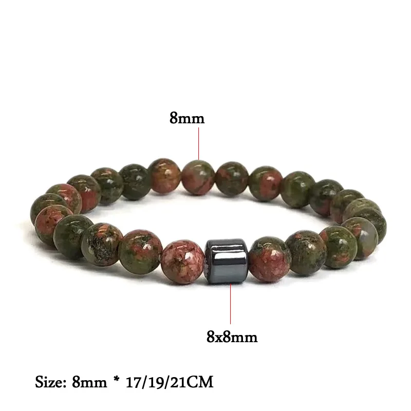 Beaded Bracelet 8mm Natural Stone Lava Tiger Eye Black Agate Matte Healing Beads Bangle Stretch Charm Yoga For Women Men Jewelry