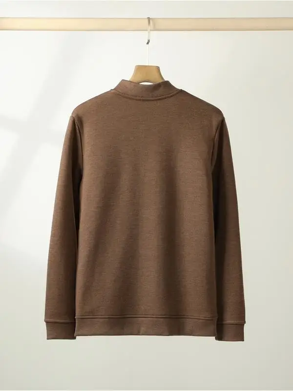 

Men's Comfortable Wool Blend Fce Lined Baseball Collar Jaet Autumn Winter Cozy Outerwear Stand Fit Casual Sle Zippe...