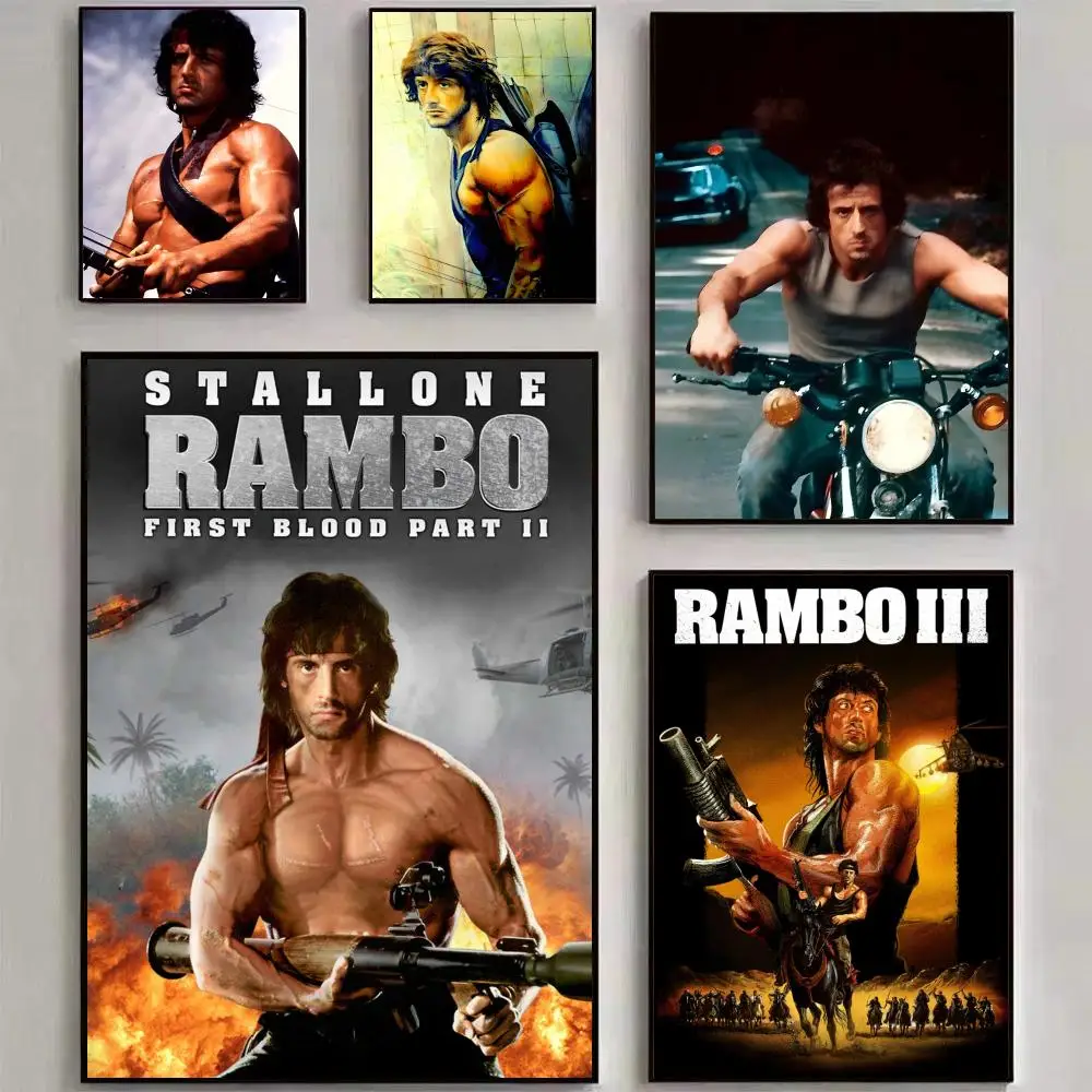 Rambo First Blood Poster HD art sticky wall waterproof home living room bedroom bar aesthetic decoration