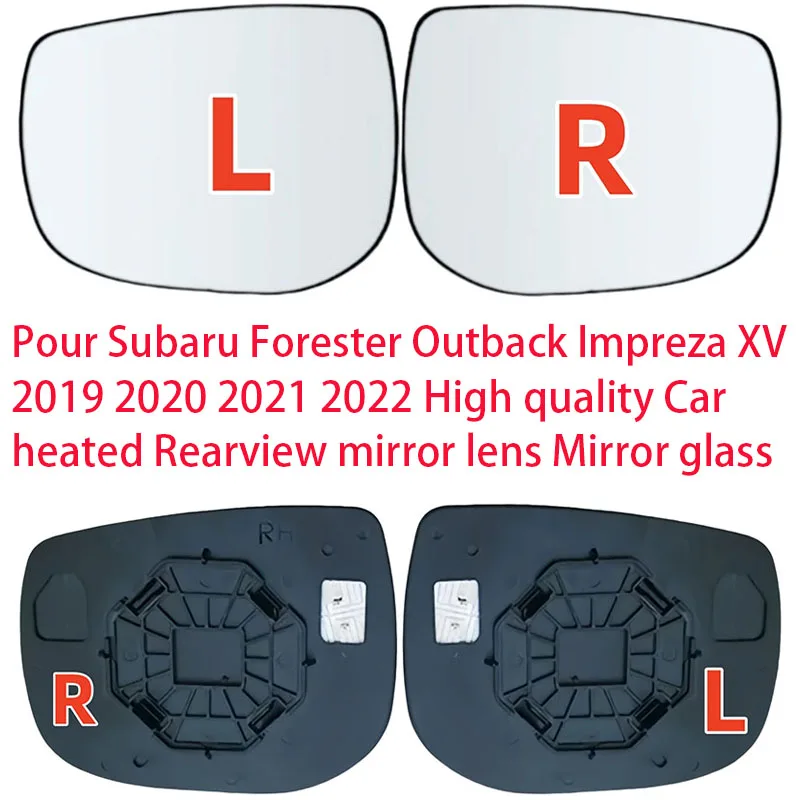 

Высококачественное зеркальное стекло с подогревом для заднего вида для Subaru Forester, Outback, Impreza, XV 2019, 2020, 2021, 2022 годов выпуска