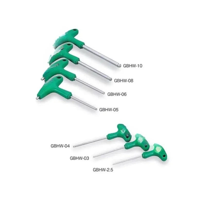 Industrial Grade Special Alloy Steel Hexagonal Cordless Wrench Metric 2.5mm Flat Head Hand Tool Green