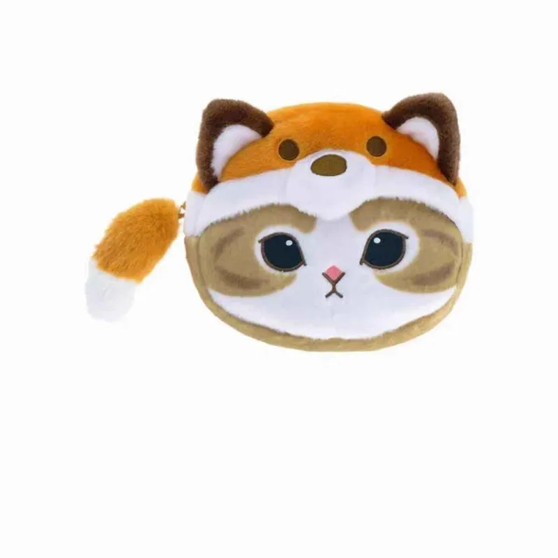 Kawaii Mofusand Cross-dressing Forest Animal Series Plush Coin Purse Cartoon Cute Sundries Data Cable Headphone Storage Bag Gift