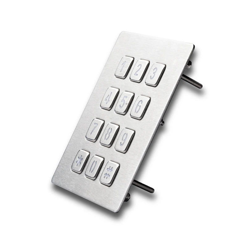 Imagem -02 - Teclado Numérico Impermeável de Usb do Metal Teclado Numérico Metálico de Magro do Fechamento Bonde Teclado Industrial Quiosque 12 Chaves Ip65 3x4 Aço Inoxidável