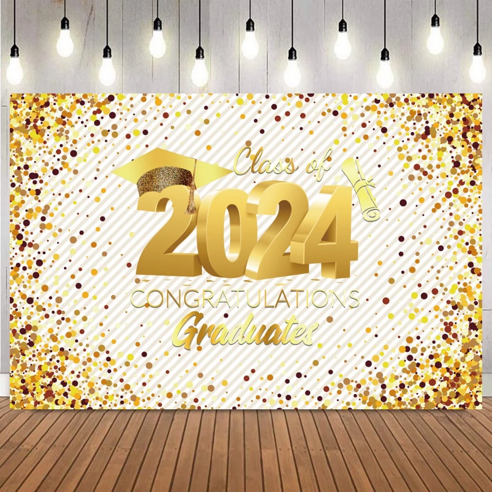 Preschool Kindergarten Graduate Photography Backdrop Class of 2024 Kids Kindergarten Congrats Grad Graduation Photo Background