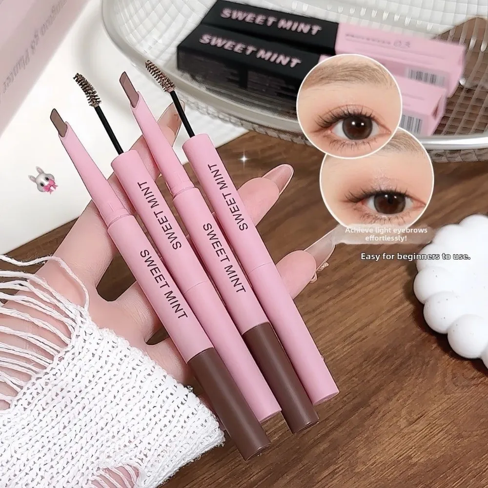 New Double Head Eyebrow Pencil Matte Finish Multi-use Eyebrow Gel Smooth Texture Waterproof Eyebrow Pen Daily Use