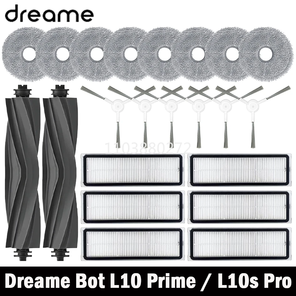 

Dreame Bot L10 Prime / L10s Pro / L10 Pro Accessories Main Side Brush Hepa Filter Mop Cloth robot Replacement Spare Parts