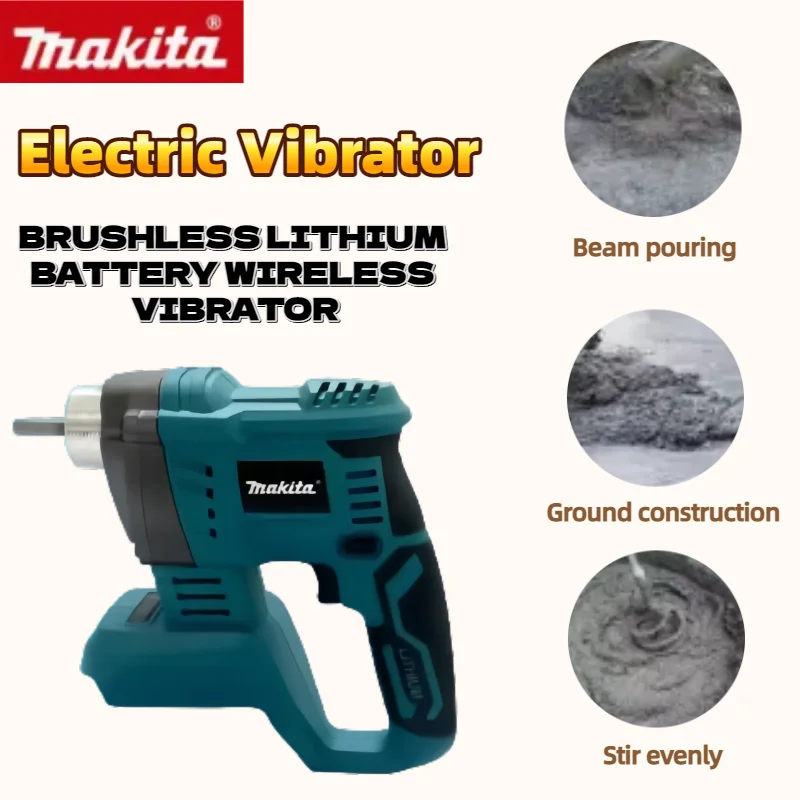 Makita Borstelloze High Power Mixing Power Tool Draadloze Elektrische Beton Vibrator Beton Compactor Voor Makita 20V 18V Batterij