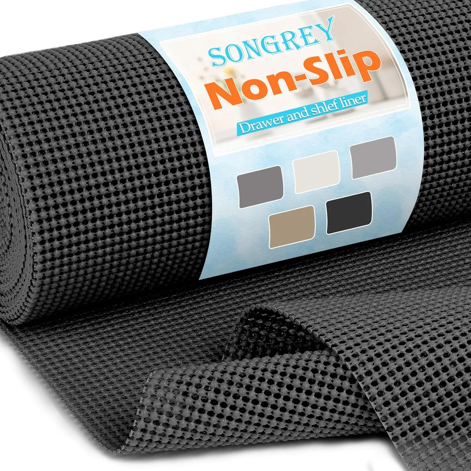 

Songrey Non-Adhesive Drawer and Shelf Liner, Non Slip Cabinet Liners, Protect Kitchen Cupboard, Bathroom Drawers, Breathable, Th