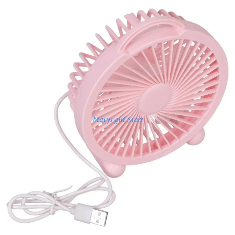 

C7AB Mini Desktop USB Fan With Ergonomic Handle High Wind Circulation For Indoor and Outdoor Use