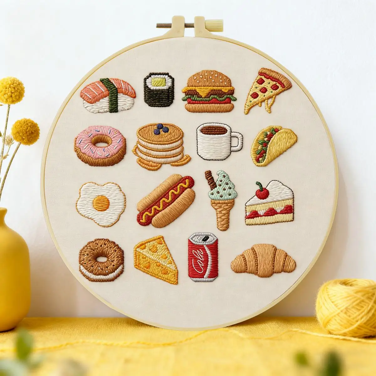 1 Stück 20X20CM/15X15CM 7,87/6,3 Zoll Tier - Fuchs Stickerei Starter-Kit DIY-Kit DIY-Stickerei-Set Handarbeiten Malerei – Detail 1