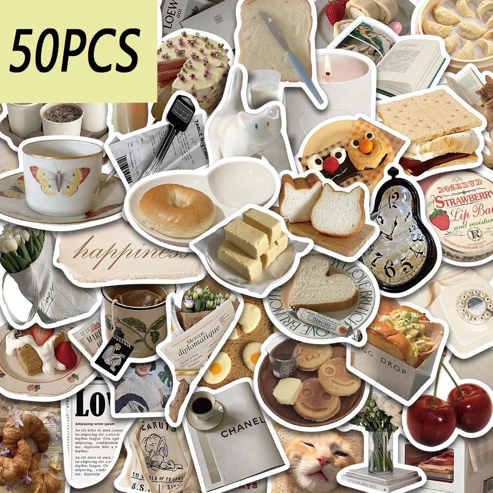 

50pcs Korean INS good morning series stickers, decorate computers, helmets, skateboards, thermal cups, waterproof stickers