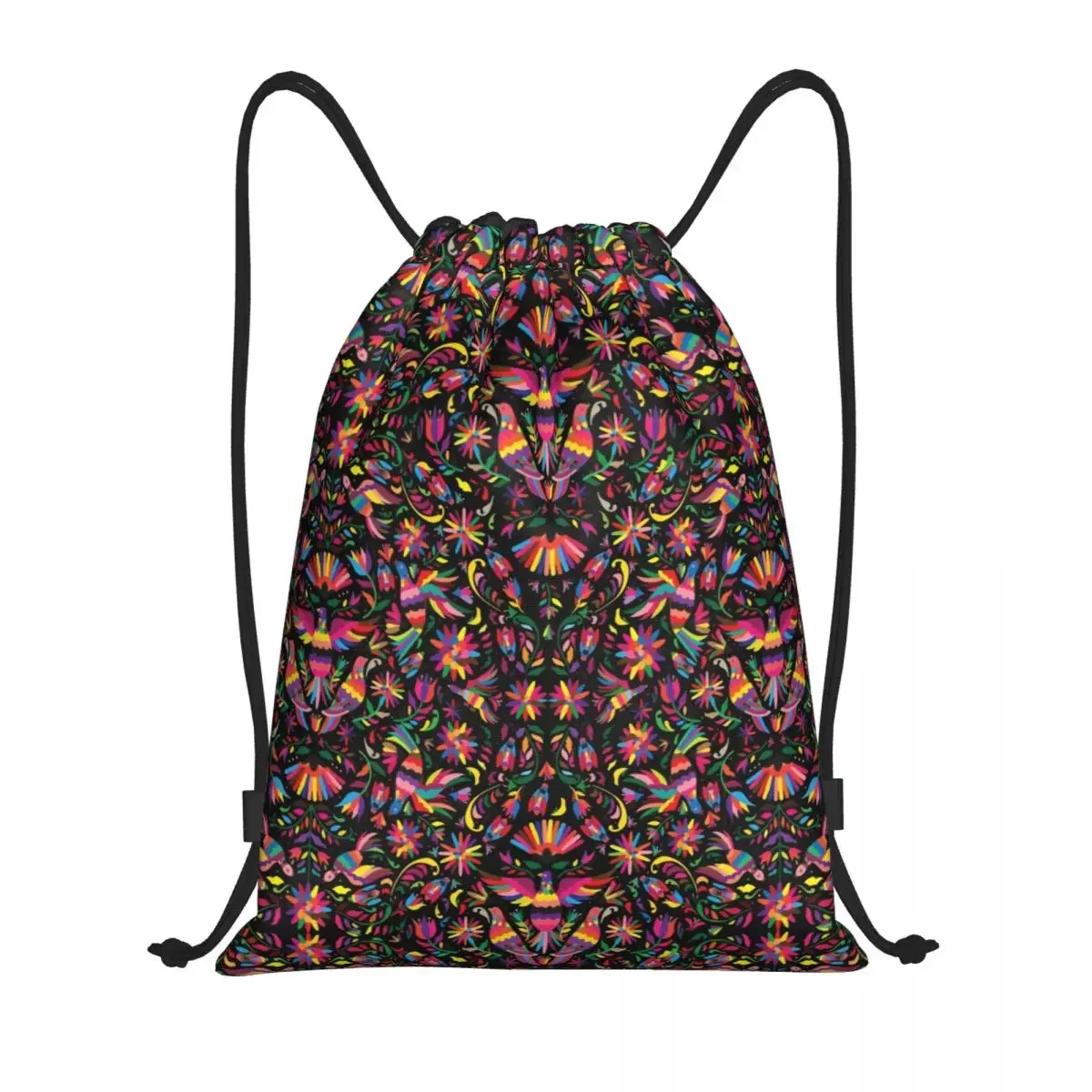 

Custom Mexican Flowers Otomi Art Pattern Drawstring Backpack Bags Men Women Lightweight Gym Sports Sackpack Sacks for Yoga