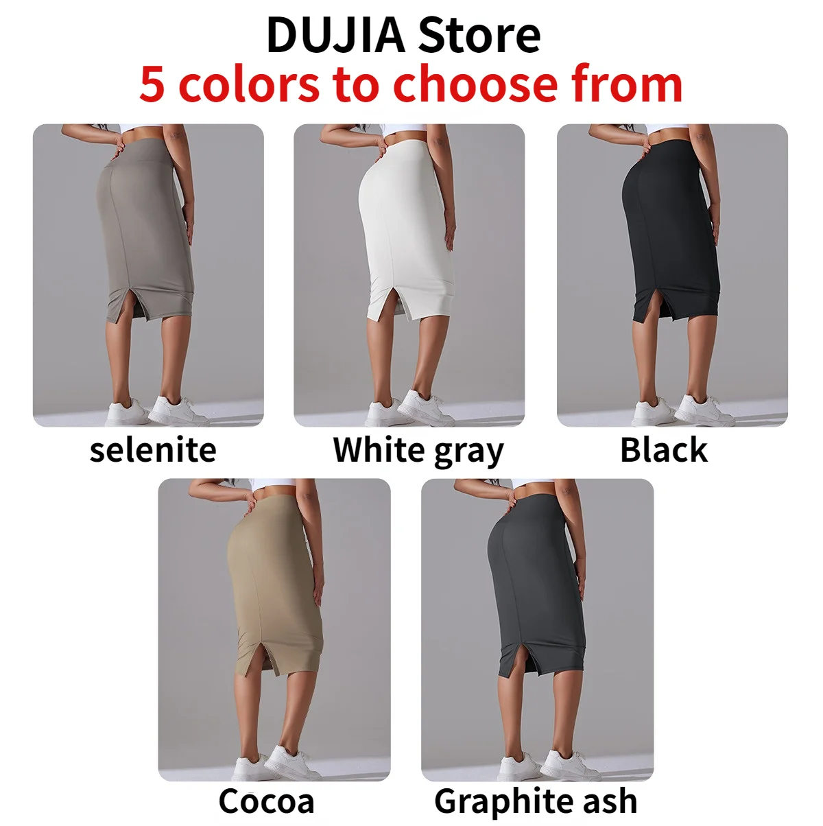 New Solid Women Long Skirt Hip High-Waist Skirt Bodycon Sexy Straight Slim Skirt Side Skirts Skirts for Women Short Short Skirts