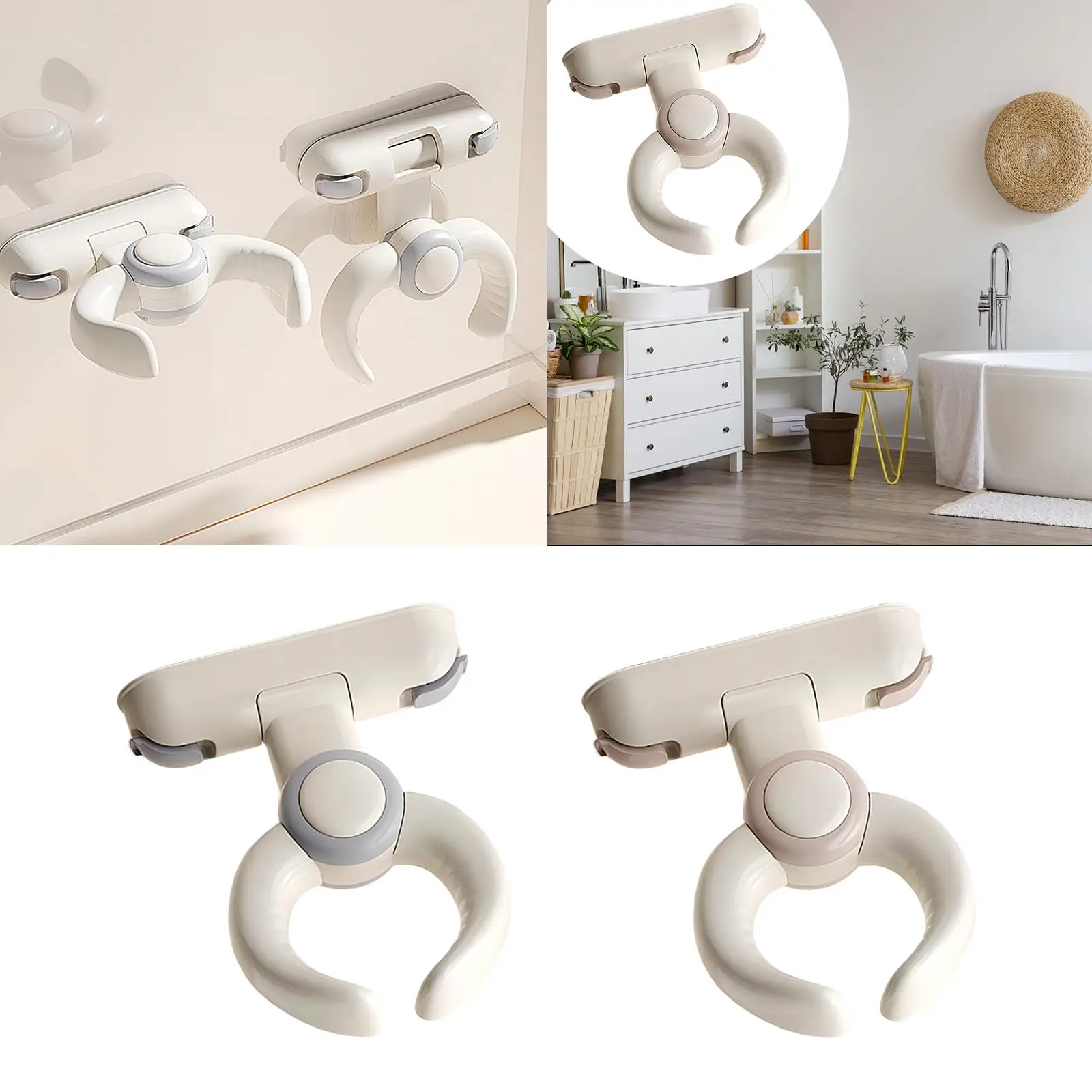 Baby Bath Stand Bathing Accessories Ergonomical Adjustable Bath Hug with Smooth Handles for Shower Kids 6 Months to 3 Years Old