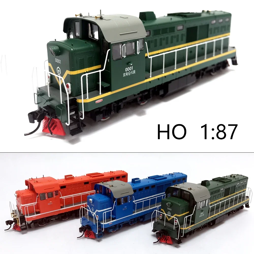 Modelo de trem 1/87 HO DFH5 Dongfanghong 5 tipo transmissão hidráulica locomotiva diesel carro ferroviário brinquedo presente