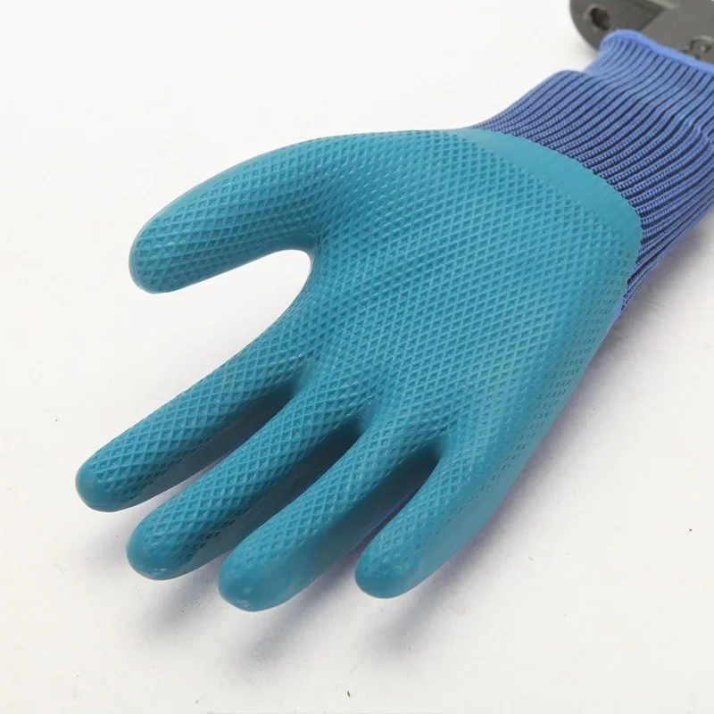 Gants de travail durables, de pêche d\'hiver, de haute qualité, tout en velours, imperméables, Plus des gants de sécurité en caoutchouc