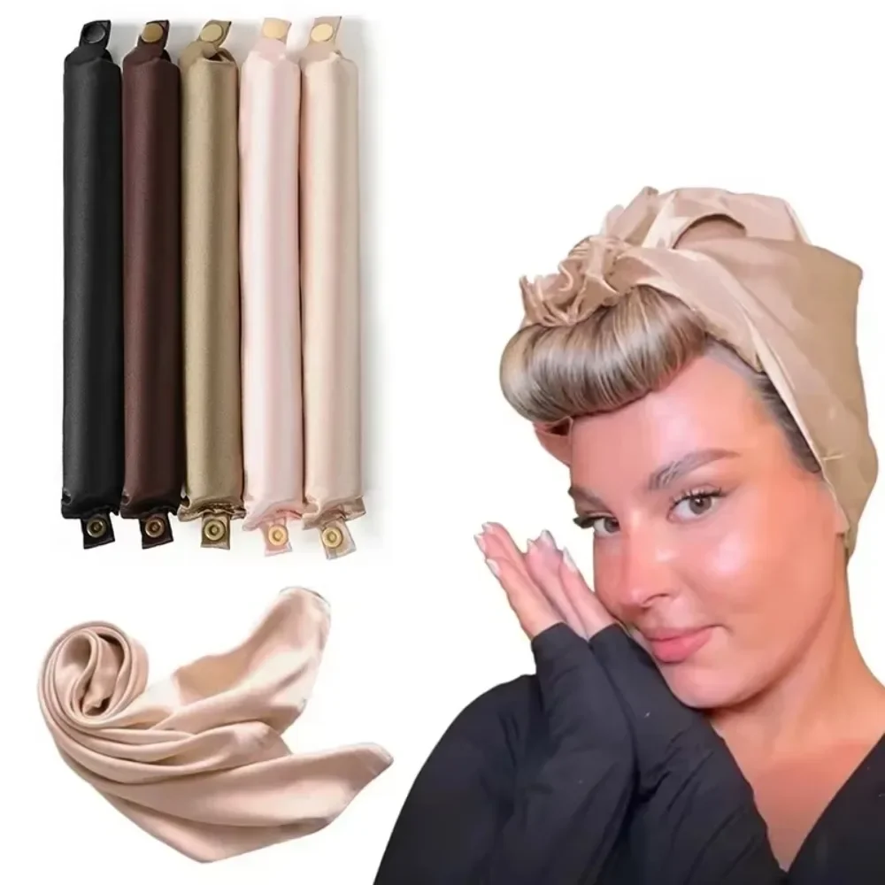Hair Heatless Curler Satin Curling Rod Headband No Heat Hair Rollers Lazy Curls Soft Curlers Sleeping Rods Hair Styling Tool