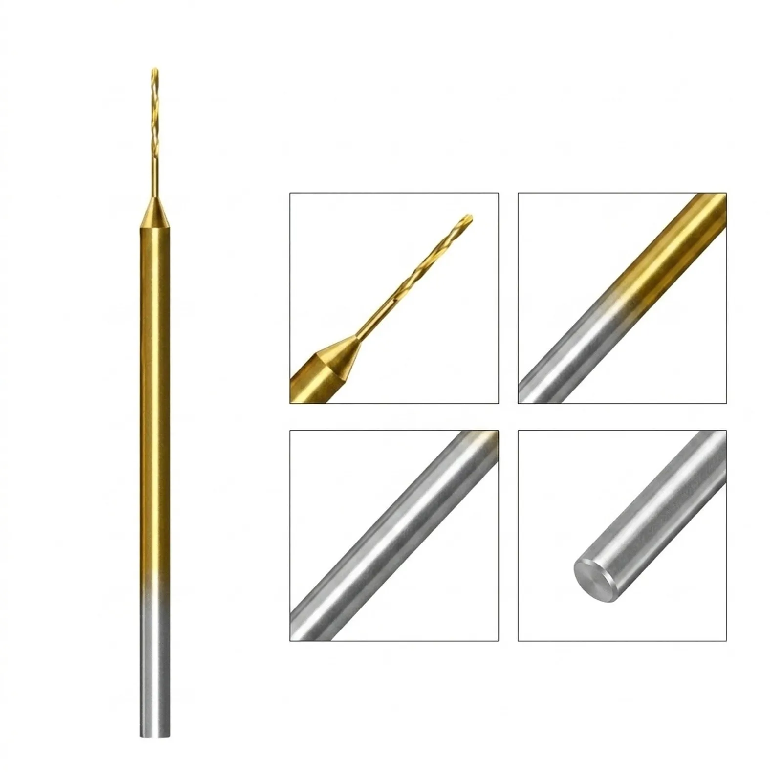 Drill Bit Engraving Drill Bits Kit 0.6-2.2mm Tiny Drill 2.35 Shank Engraving  Hole Drilling Tool ﻿for Electric Drills