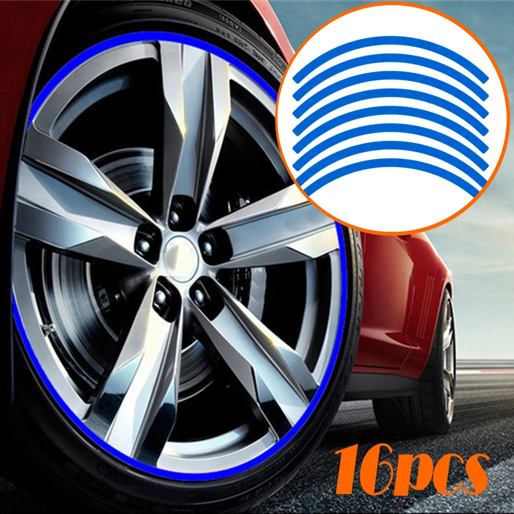 1 Set Universal Car Tire Decoration Stickers Motorcycle Car Tire Reflective Stickers Car Wheel Steel Stickers Auto Accessories