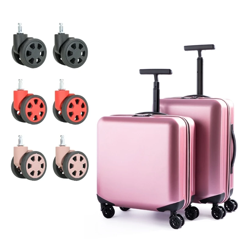 1 Pair Wheel Accessories for Suitcase Luggage Case Trolley Box Pulley Roller Silent Smooth Rolling & Easy to Install