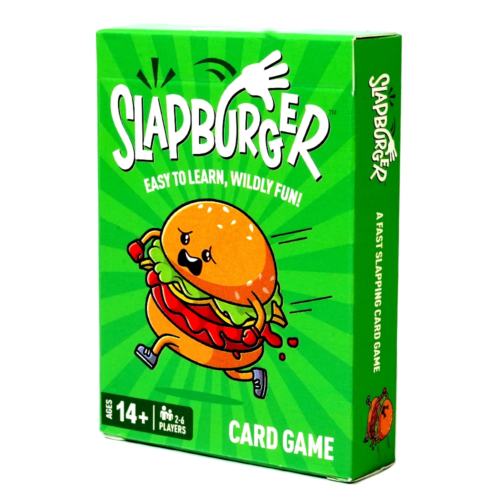 Juego de cartas Slapburger Fast Paced Juegos para niños y familiares Juego de cartas divertido para cumpleaños Aula Juego de camping Amigos nocturnos