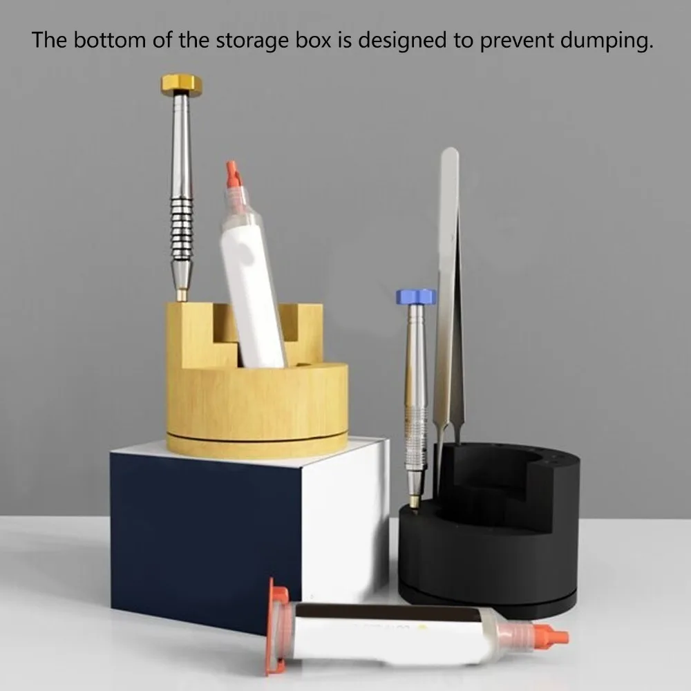 360 Degree Rotating Screwdriver Holder Anti-Jump Design Compact Lightweight Storage Box Plastic Anti-Slip Design