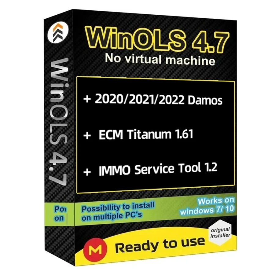 

Winols 4.7 Full Activated Work Windows10 11 No Need Vmware Multi-language + Damos pack + ECM TITANIUM 1.61 + IMMO SERVICE Tool