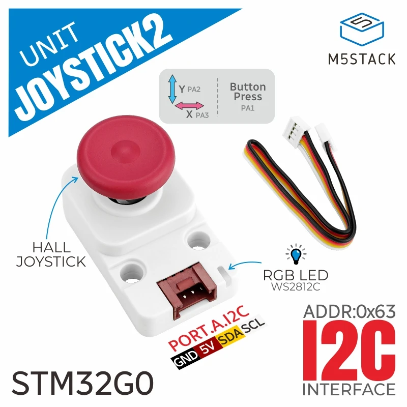 M5Stack Official I2c Joystick 2 Unit(STM32G030)