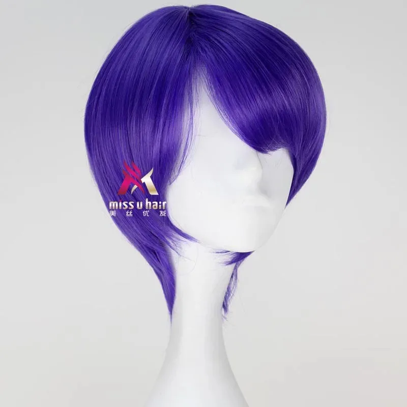 

DY20Tokyo Ghoul Shuu Tsukiyama cosplay Wig Short Straight Purple Color Anime Cosplay Wig hair costumes +wig cap25