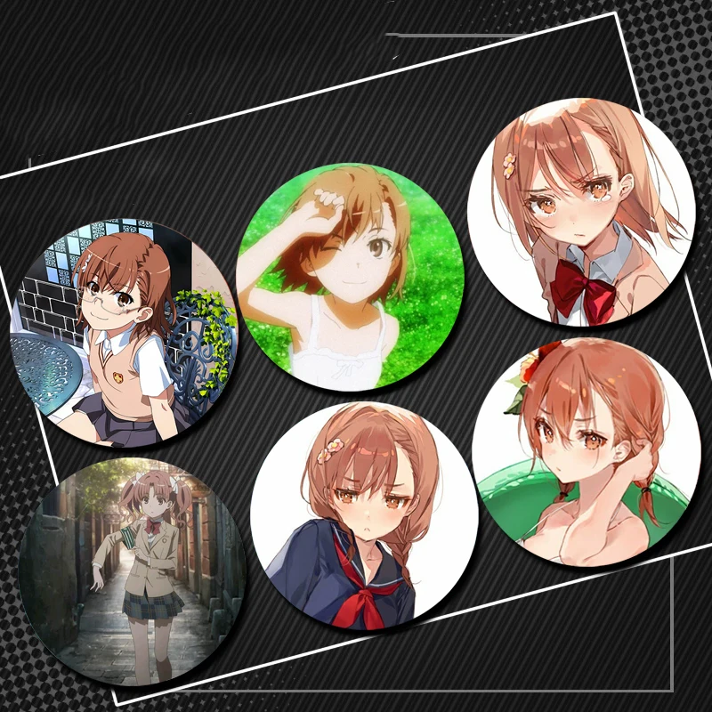 Fans Collections Japanese Anime Icons Brooches Misaka Mikoto Enamel Pin Backpack Collar Badge Cartoon Lapel Pins Jewelry Gifts