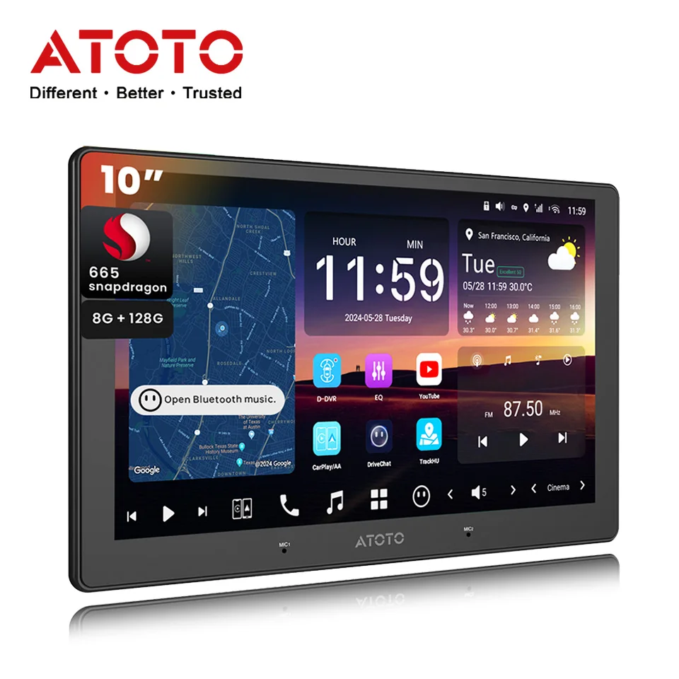 10 inch Android Car Stereo 8G+128G CarPlay GPS