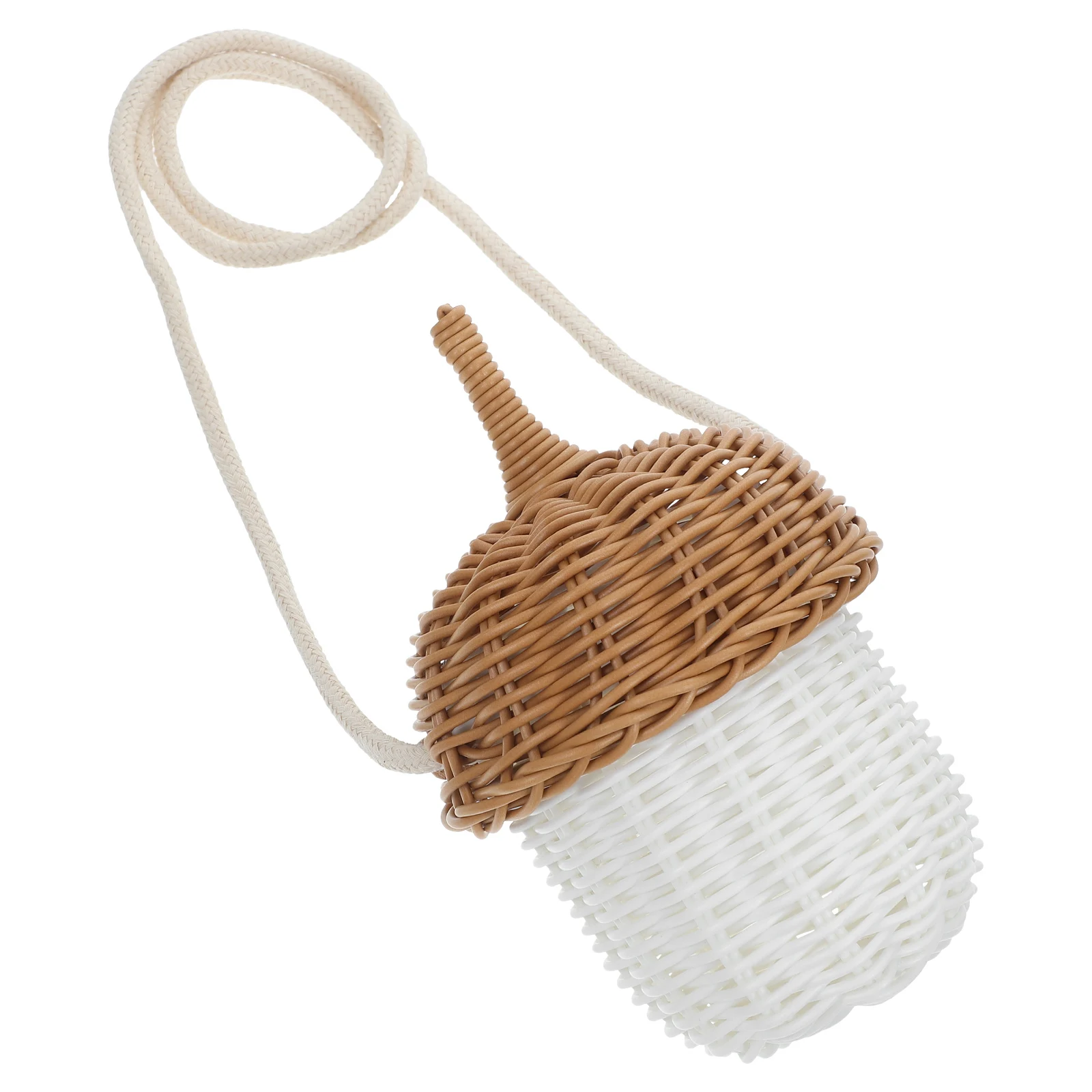 

Pine Cone Small Shoulder Bag Woven Acorn Fruit Baskets H crafted Crossbody Basket Reliable PP Material Storage Decorative