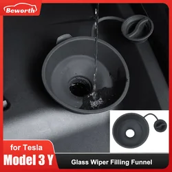 Glass Wiper Filling Funnel For Tesla Model 3 Y 2023 Filler Enlarged Leakproof Windshield Automotive Modification Car Accessories